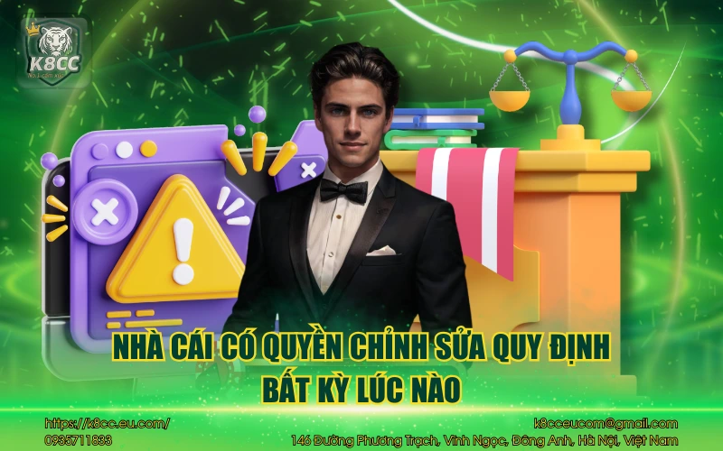 Miễn trừ trách nhiệm - Những quy định mà hội viên cần nhớ 11 Nhà cái có quyền chỉnh sửa quy định bất kỳ lúc nào
